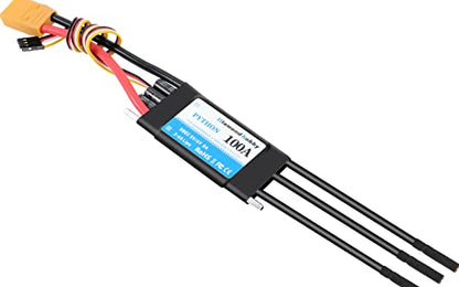 DH 100A 2-6S Waterproof Brushless ESC Electronic Speed Controller with 5V/6V 8A BEC and XT90 4.0mm Banana Head Connector for Model Ship RC Boat - size: 100A