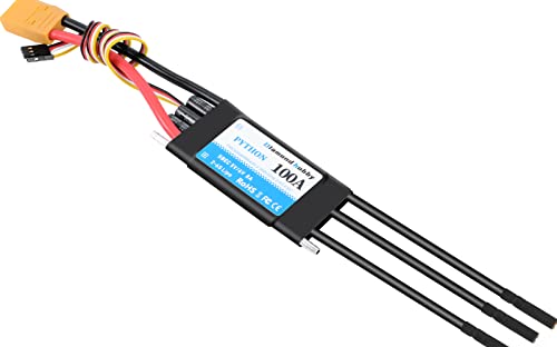 DH 100A 2-6S Waterproof Brushless ESC Electronic Speed Controller with 5V/6V 8A BEC and XT90 4.0mm Banana Head Connector for Model Ship RC Boat - size: 100A