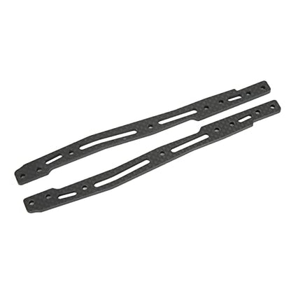 RC Drift Racing Chassis Plate, Carbon Fiber Aluminum Alloy RC Car Chassis Upgrade Parts, High Strength CNC Carbon Fiber for MST RMX2.0S RRX2.0S 1/10, Lightweight Two Layer Hollow D (Black) - color: Black