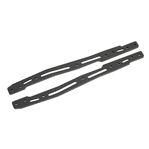 RC Drift Racing Chassis Plate, Carbon Fiber Aluminum Alloy RC Car Chassis Upgrade Parts, High Strength CNC Carbon Fiber for MST RMX2.0S RRX2.0S 1/10, Lightweight Two Layer Hollow D (Black) - color: Black