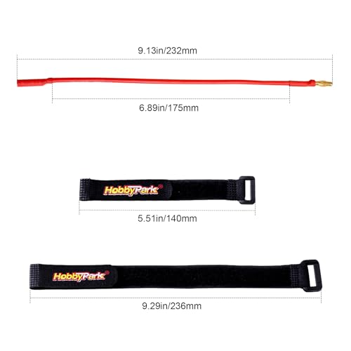 Hobbypark 4mm Banana Plugs Connector Extension Cable Wire for RC Brushless Motor ESC (3-Pack)