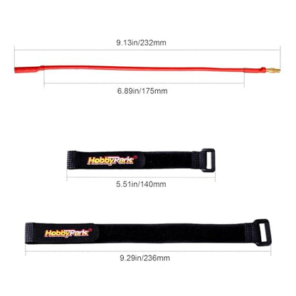 Hobbypark 4mm Banana Plugs Connector Extension Cable Wire for RC Brushless Motor ESC (3-Pack)