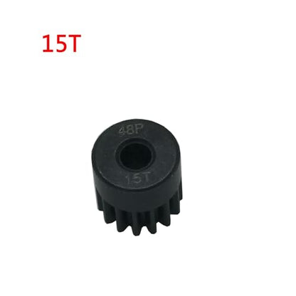 5-Pack Steel 48P Pinion Gear Sets 14T 15T 16T 17T 18T with Screws for 3.175mm (1/8-Inch) Shaft 1/10 RC Car Brushless Brush Motor - size: 14T 15T 16T 17T 18T