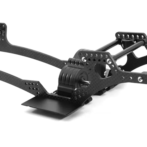 Rc Frame Chassis Parts For Axial For SCX10 1/10 Carbon Fiber Chassis Kit Frame Rail Skid Plate Gearbox Bumper Set RC Crawler Car DIY Upgrades Replacement