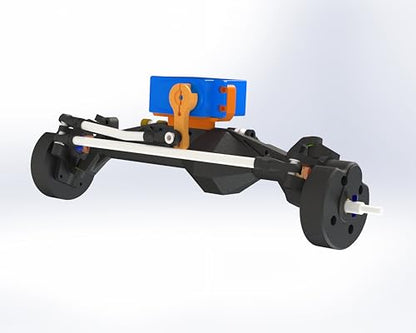 MEUS RACING Capra 1.9 Portal Axles Kit with Isokinetic 3-Section CVDs and Ackerman Steering Structure for Axial Capra 1.9 4X4 and DIY SCX10 SCX10 II Upgrades Parts (Standard-Black) - color: Standard-black