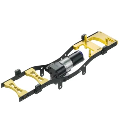 RC Car Chassis Frame for WPL C14 C24 1/16 Metal Body Wheelbase Assemble Shell Frame for Chassis Kit RC Car Truck Upgrade Parts(Yellow) - color: Yellow