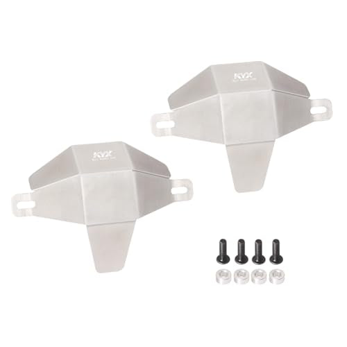 KYX Racing Stainless Steel Chassis Protective Plate Front Rear Axle Guard Upgrades Parts Accessories for 1/8 RC Car Axial AXP8