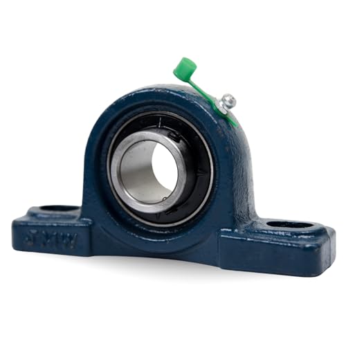 UCP201-8 Pillow Block Bearing (2 Pack), 1/2 inch Bore, 2 Bolt Flange Mounted, Solid Cast Iron Base, Self-Alignment - size: UCP201-8