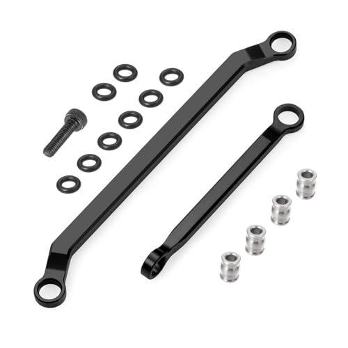 1/18th Aluminum Steering Links for Redcat Ascent-18 RC Crawler Car Upgrade - color: Black