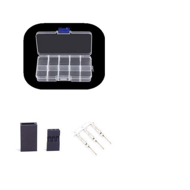 50PCS DIY Servo Extension Cable JR/Futaba Connector Male/Female Plug with 2.54 Terminal for RC Robot Airplane Car Servo ESC (Female 50 Set) - style: Female 50 Set