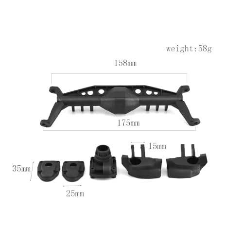 RC Accessories 1Set Plastic Front/Rear Currie F9 Portal Axle Housing for Axial Capra UTB10 1.9 UTB 1/10 RC Crawler Car Upgrade Parts(Front and Rear) - color: Front and Rear