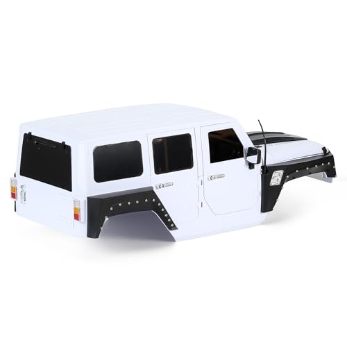 RC SCX10 Hard Shell&1/10 Jeep Wrangler Body for 1/10 SCX10i ii 90046 90047 and Other 313 Wheelbase RC Cars (Silver Gray) - color: Silver Gray
