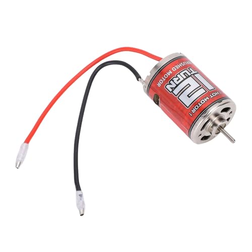 12T 540 Brushed Motor for RC Car, Low Noise Motor with Stainless Steel Housing, Replacement for RC Crawler Truck Boat