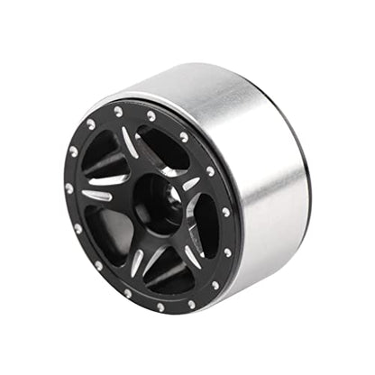 AIMROCK 1.0 Beadlock Wheels w/Brass 7mm Hex Wheel Hubs for Axial SCX24 FCX24 TRX4M 1/24 1/18 RC Crawler Upgrade Parts (Type 2) - style: Type 2