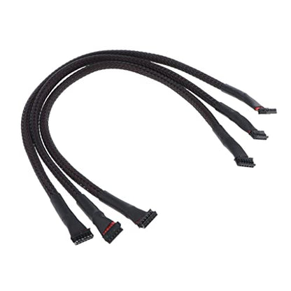 DYNWAVE Brushless Motor Sensor Wire 250mm (9.84 Inch) for 1:10 RC Car Buggy Truck Model – Silicone Cable with Protective Sheathing – Pack of 3