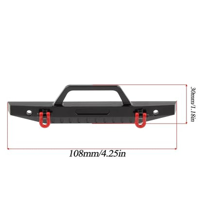 RC Bumper For TRX4M K10 1/18 Aluminum Front Rear Bumper With Tow Trailer Hook RC Crawler Car Upgrade Parts Accessories(Front) - color: Front