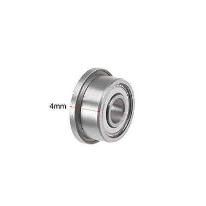 uxcell F693ZZ Flanged Ball Bearing 3x8x4mm Shielded Chrome Steel Flange Rip Bearings 10pcs - size: 3x8x4mm