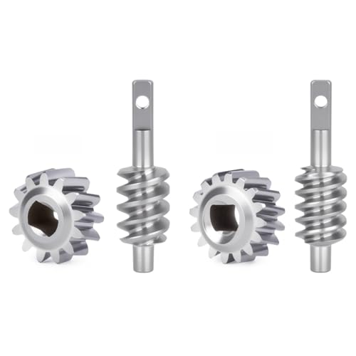 2/13T & 2/16T Axle Worm Gear Set for 1/30 Axial SCX30 2 Sets RC Car Stainless Steel Upgrade Parts (13T+16T)