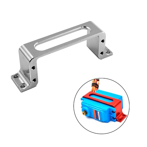 1PC RC Airplane Aluminum Alloy Servo Mounting Bracket Fixed Frame for RC Plane Helicopter Boat DIY Model Toy Fixed Wing Parts (Silver) - color: Silver
