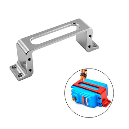 1PC RC Airplane Aluminum Alloy Servo Mounting Bracket Fixed Frame for RC Plane Helicopter Boat DIY Model Toy Fixed Wing Parts (Silver) - color: Silver