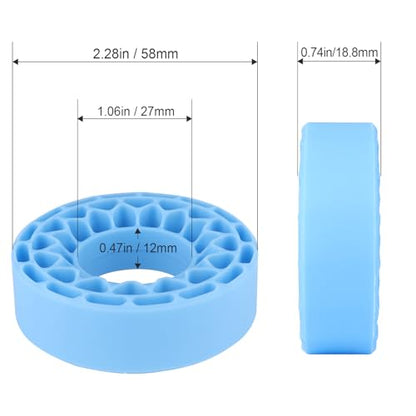 HobbyPark 1.0 Tires Silicone Inserts Foam fit 62-64mm*24mm for 1/18 1/24 Scale RC Crawler Trucks, Super Soft, 4pcs (Light Blue) - color: Light Blue (Large)
