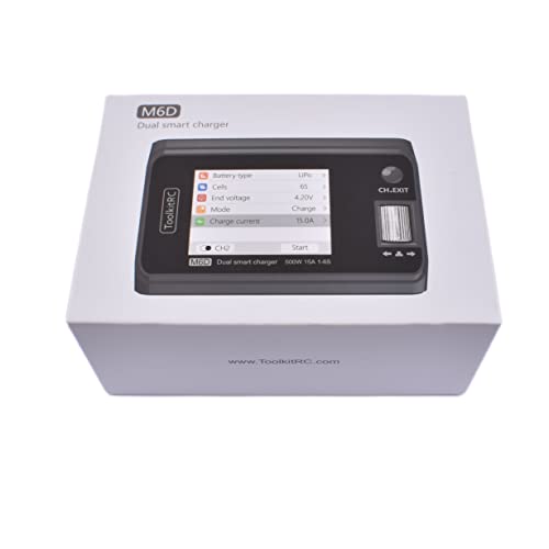 M6D 500W 15A DC Dual Channel Mini Smart Charger Discharger for 1-6S Lipo Battery RC FPV Drone
