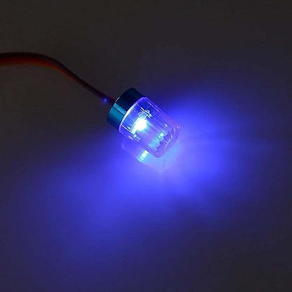 Ultra Bright LED Police Light Rotating Flash Alarming Strobe Lamp 5Modes for 1/8 1/10 1/14 RC Car Firefighting Ambulance Crawler Truck Lighting for CC01 D90 SCX10(9x15mm,Blue) - color: 9x15mm,Blue