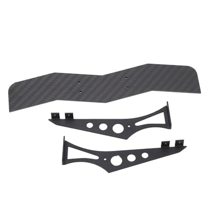 RiToEasysports RC Car Tail Wing Carbon Fiber Rear Spoiler for 1 10 RC Cars Universal Replacement with Aluminum Alloy Mounts Predrilled Design for TT02 XV01 PTG2 Drift Racing