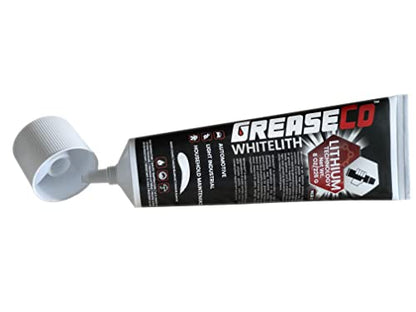 White Lithium Squeeze Tube | Automotive Greases & Lubricants | Grease for Garage Door, Sliding Door, Hinge, Elliptical, Trailer | Hitch Ball Lubricant | NLGI 2 | 8oz | WhiteLith