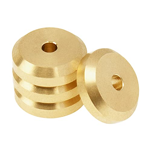 4Pack Vgoohobby RC 4mm Brass Wheel Hub Knuckle Counterweight Front Rear Wheel Axle Drive Shaft Joint Compatible with Axial SCX24 Deadbolt AXI90081 AXI00002 AXI00001 1/24 RC Crawler Car