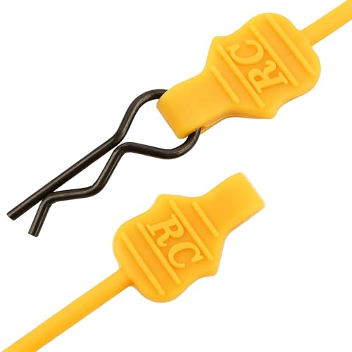 10 Pieces 1.2mm RC Body Shell Clips Pin with Pull Tabs Compatible with All 1/10 1/12 Scale Traxxas Arrma Redcat Axial Losi HSP HPI Kyosho RC Car Truck Crawler Body Shell Upgrades(Orange) - color: Orange