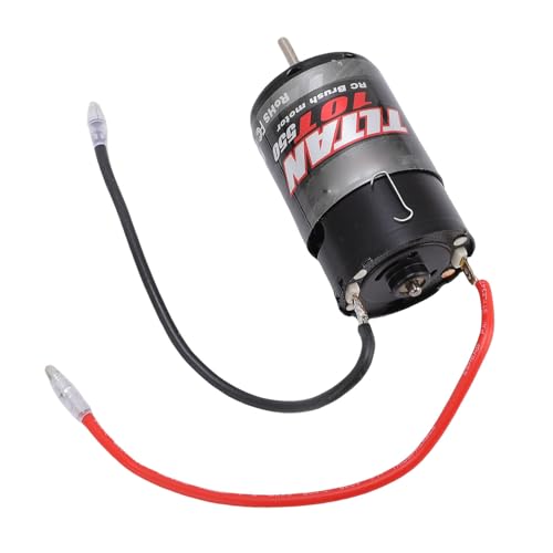 Fabater 550 10T Brushed RC Motor, High Speed Brushed Motor RC Crawler with Built in Heatsink Cooling Fan for Axial SCX10 JL 90046 Replacement 1 10 Crawler Truck