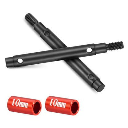 1 Set Steel Portal Drive Stub Axles +10mm Extension for Redcat Ascent 1/18 RC Crawler Car Upgrades Parts - color: +10mm