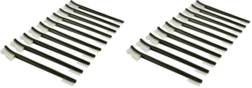 SE 10-Piece Double-Ended Gun Cleaning Brush Set, Gun Cleaning Supplies Kit, 7-inch Nylon Bristle Brushes, Plastic Handle - 7615NB10PCS - size: 10 Piece (Pack of 2)