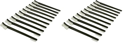 SE 10-Piece Double-Ended Gun Cleaning Brush Set, Gun Cleaning Supplies Kit, 7-inch Nylon Bristle Brushes, Plastic Handle - 7615NB10PCS - size: 10 Piece (Pack of 2)