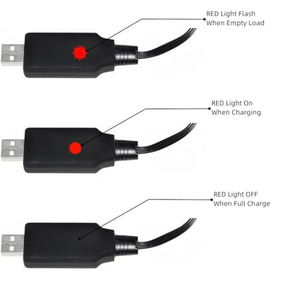 11.1V XH-4P 500mah USB Charger Cable for 11.1V 3S 3 Cell Lipo Battery RC Toys,Splatter Ball Gun, RC Car, RC Boat,RC Trucks and RC Plane