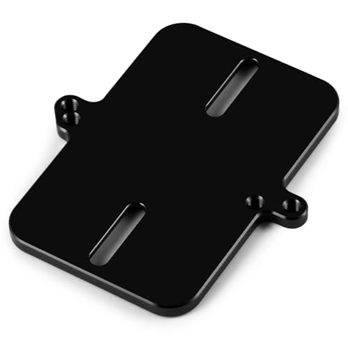 Electronic Mount Plate ESC Receiver Tray for Tra-xxas Mini Maxx | 4WD RTR Brushless Monster Truck 1/16 RC Car Upgrades Aluminum Black - color: Black