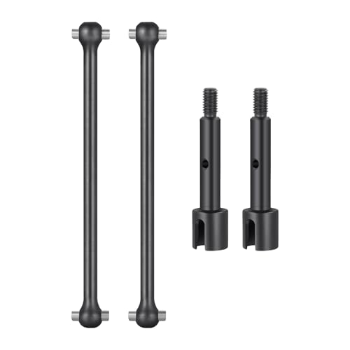 2Pcs JGGZONE Steel 1144 Rear Drive Shaft CVD Dogbone Joint Axle Driveshafts Compatible with LOSI 1/16 Mini-B Buggy 1/18 Mini-T 2.0 Stadium Truck Replacement Parts