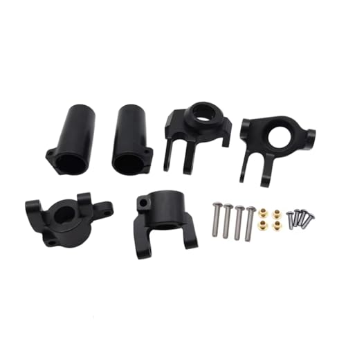 RC Steering Knuckles For Axial For SCX10 II 90046 90047 1/10 CNC Full Metal Front Steering Knuckles C Hub Carrier Rear Axle Lock Out Set RC Car Parts
