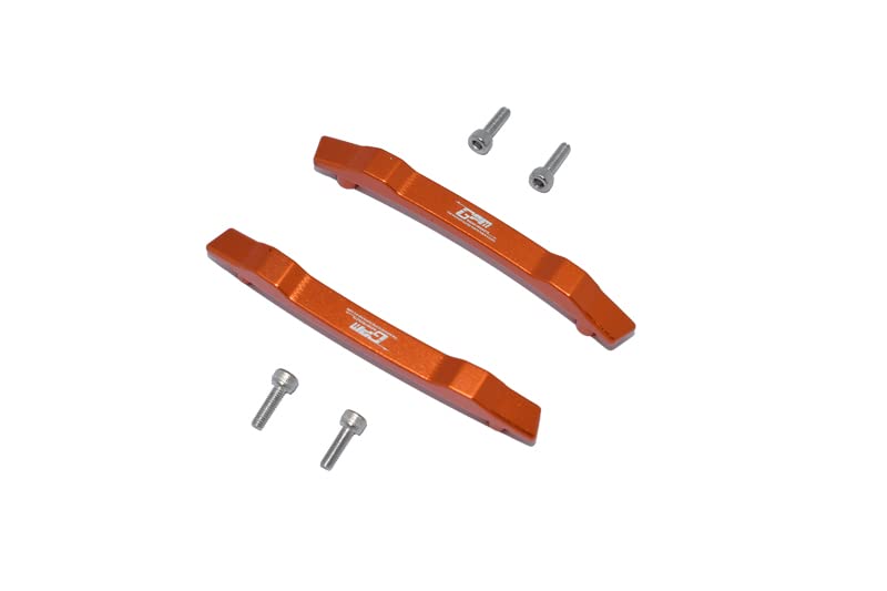 GPM 6PC Set Upgrades Aluminum Roof Skid Plate for 1/10 4WD Hoss 4X4 VXL 3S (90076-4) RC Cars (Orange)