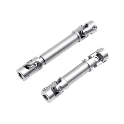 2Pcs Stainless Steel Universal Joint Drive Shafts Chassis Center Driveshaft for 1/18 RC Crawler Redcat Ascent-18 Upgrade Parts