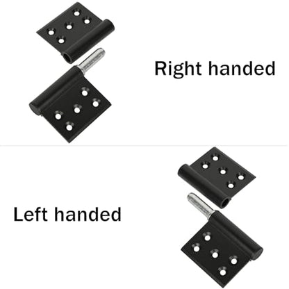 6 Pcs 4.8 Inch Lift Off Door Hinges, Removable Flag Hinges for Interior Door Improvement Box DIY, Heavy Duty, 3 Left and 3 Right, Black - size: 4.8in (3 left + 3 right)