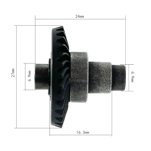 Overdrive Bevel Gear Set 30T/8T for 1/10 RC Crawlers, Differential Gear Compatible with Axial AR44 / AR45 & Capra Currie F9 Axles - size: 30/8T