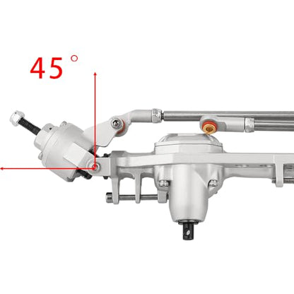 CNC Metal Front and Rear Portal Axles for 1/10 RC Crawler Car Axial SCX10 III AXI03006 AXI03007 Wrangler JL AR45 Axle Upgrade Part (Silver)