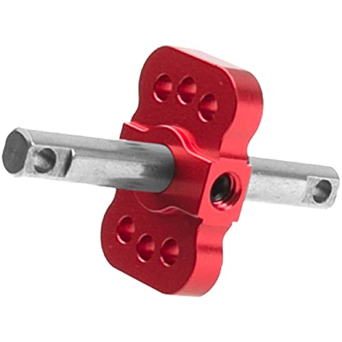Aluminum RC Differential Locker Spool 2WD Diff Locker Mounts Upgrades Part Compatible with 1/10 Traxxas Slash 2WD Rustler Stampede 2WD Bandit 2WD 1/10 RC Car (Red) - color: Red