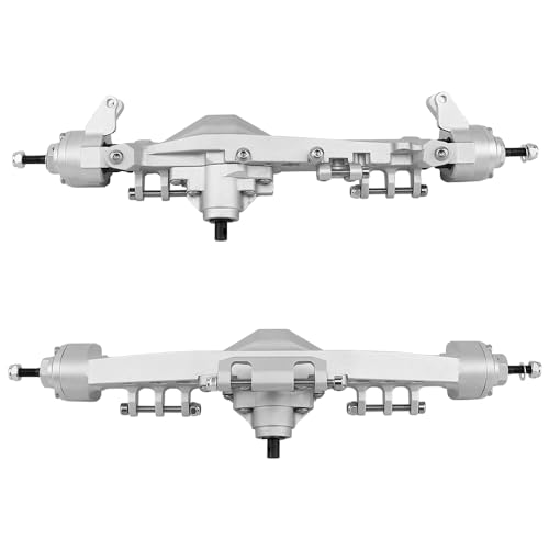 CNC Offset Portal Axle with Adjustable Link Mount for 1/10 RC Crawler Axial SCX10 III AXI03029 AR45P Rock Buggy LCG Chassis Cheater Rigs Upgrade Parts (Silver) - color: Silver