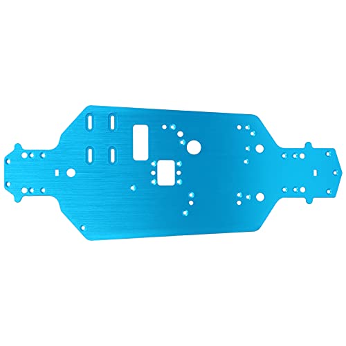 Aluminum Alloy Chassis Bottom Plate Replacement Upgrade Parts for HSP 94122 1/10 RC Car (Blue) - color: Blue