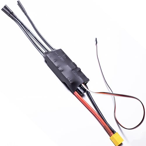 80A ESC 2-6S LiPo Brushless Electronic Speed Controller | With BEC XT60 &4.0mm Plug for RC Airplane Drone Model - size: 80A