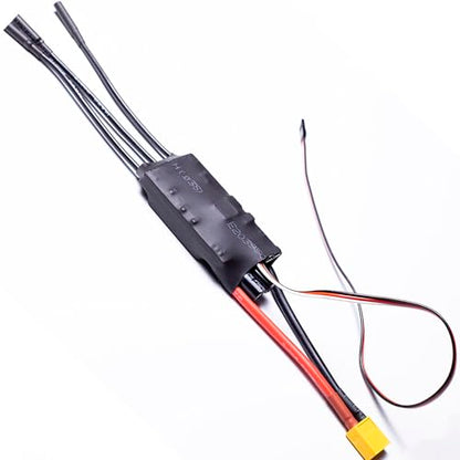80A ESC 2-6S LiPo Brushless Electronic Speed Controller | With BEC XT60 &4.0mm Plug for RC Airplane Drone Model - size: 80A