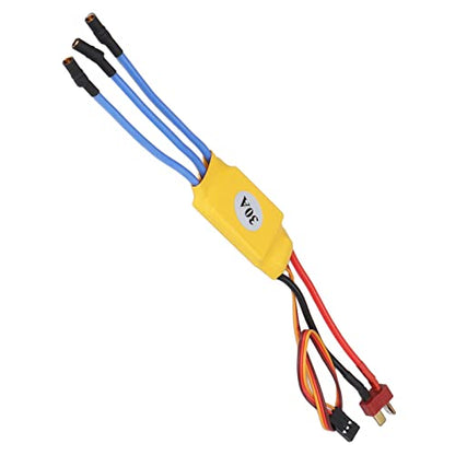 Brushless Motor ESC 30A 300000RPM High Speed Multi-Protection Auto Throttle Brushless Electronic Speed Controller for 2 Pole Internal Rotation Motor